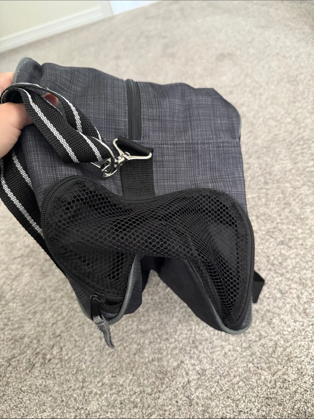 Thirty-One Signature Pro Duffle Bag Black and Gray